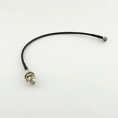 8 in CRC9 Male Right Angle to F Female Nut Bulkhead Pigtail RG174 Cable 3G Modem - Image 1 of 4