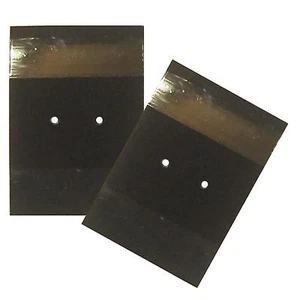 Pendientes Pequeños Exhibición Tarjetas Colgantes Blac Flocked 3/4"" x 1"" Hecho en EE. UU. Paquete de 50 - Imagen 1 de 2