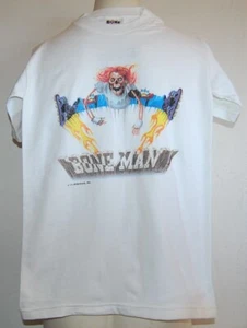Original Activewear Bone Man Skeleton Rollarblade T-Shirt, White, Sz Youth 14/16 - Picture 1 of 2