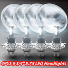 5-3/4 Stock Style H4 Halogen Conversion Light Bulb Headlight 55/60W Headlamp Set