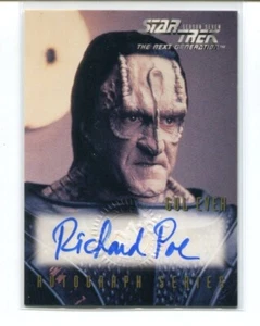 Fleer Skybox Star Trek 1999 The Next Generation Richard Poe Auto Gul Evek #A13 - Imagen 1 de 2