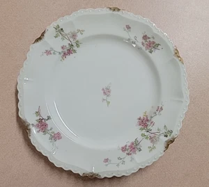 Antique Limoges VS Pink Floral 8 1/2" Replacement Plate France - Picture 1 of 9
