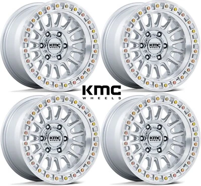 Llantas 17 KMC KM552 IMS PLATEADAS MECANIZADAS 17X8,5 6X139,7 6X5,5 -10 4 Foto 1 de 4