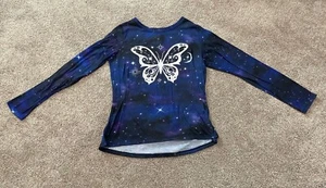 Children’s Place Girls Long Sleeve Butterfly Pajama Shirt Size L 10/12 - Picture 1 of 3