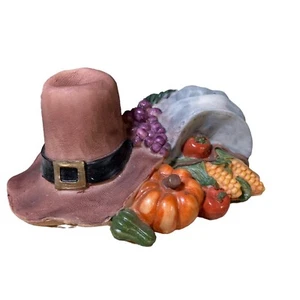 Thanksgiving Tabletop Decor Pilgrim Hat Corn Vegetable - Picture 1 of 10
