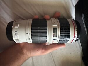 Near Mint Canon EF 70-200mm f4 L IS USM Lens with Hood & Case #40479