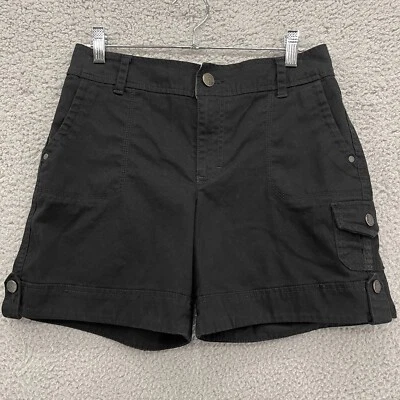 Pantalones Cortos Gloria Vanderbilt Mujer 6 Negros Informales 5.5" Entrepierna Foto 1 de 4