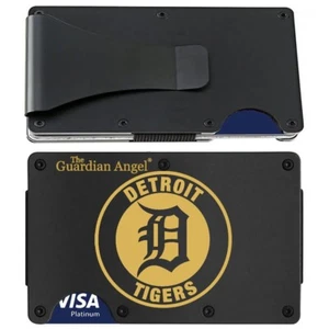 Tigers Engraved Titanium Carbon Fiber RFID Blocking Wallet Gift D7 - Picture 1 of 11