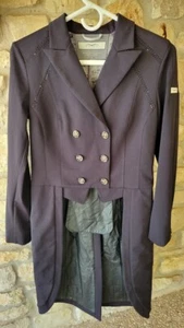Evo by Animo Equestrian Tailcoat Show Jacket Size D36 Black women’s dressage - Picture 1 of 11