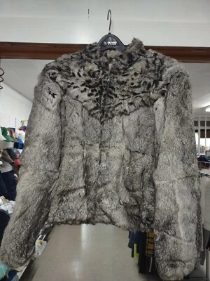 Bermans Vintage 100% Authentic Fur Coat exotic look Women's Size Med Rabbit  - Image 1 of 4