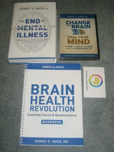 Lot of 3 Daniel G. Amen, MD Books & DVD-Brain Health Revolution Workbook & More - Picture 1 of 8