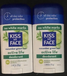KISS MY FACE DEODORANT STICK CUCUMBER & GREEN TEA 2.48 OZ. (X2) DISCONTINUED - Picture 1 of 2