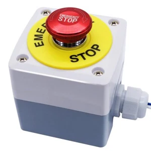 22mm Waterproof Emergency Stop Push Button Switch Stainless Steel Metal estop... - Picture 1 of 7