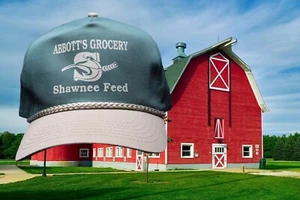 Suministros de ganado Abbott's Grocery Shawnee Feed Stonewall Oklahoma sombrero gorra - Imagen 1 de 7