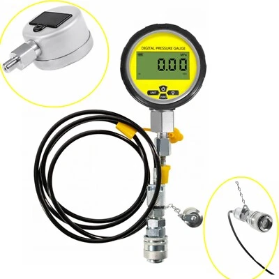 10000PSI Hydraulic Pressure Gauge Kit for Excavator Machinery 1  700BAR 1/4 NPT - Image 1 of 4