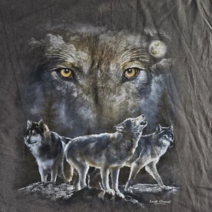 Gildan Lost Creek Outfitters Wolf Pack Herren Large Braun Kurzarm T-Shirt - Bild 1 von 5