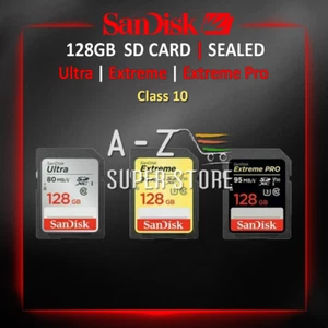 SD CARD 128GB SanDisk Ultra Extreme Pro Fast Memory Class 10 Photo Camera 4K OEM - Picture 1 of 5