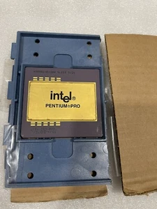 RARE WORKING INTEL PENTIUM PRO 200 512K SL22Z MOST GOLD 1.0G CPU YIELD - Picture 1 of 3