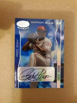 Robert Person 2003 Leaf Certified Mirror Blue Baseball #145 SSP 15/50 Autograph  - Image 1 of 4
