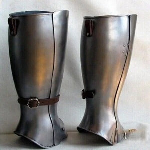 20 Guage Steel Medieval Pair Of Leg Greaves Knight Leg Armor - Bild 1 von 3