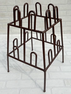 Brown Vintage Yaffa Plastic Shoe Rack Holds 8 Pairs Retro Basic Line Inc. 1980 - Picture 1 of 8