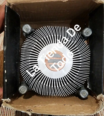 CPU COOLING FAN & HEATSINK HEAT EXCHANGER PUSH SNAP FITS LGA1366 OR E97380 READ  - Image 1 of 4