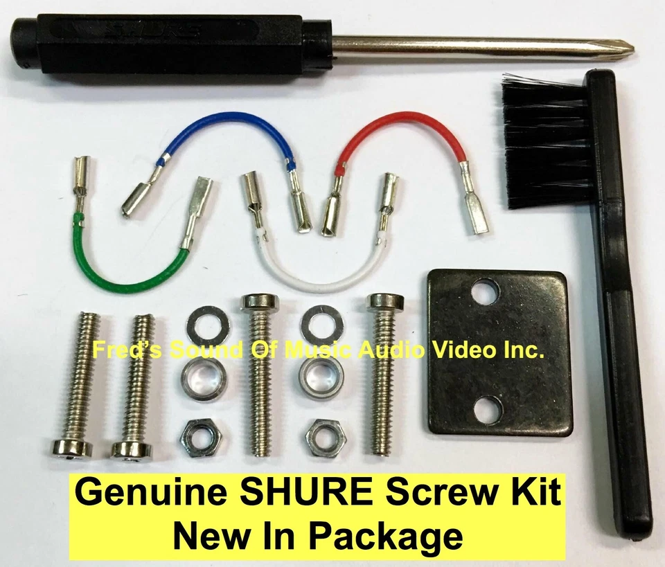 Shure Headshell Best Leads Cartridge Turntable Screws Wires Needle Brush sku4824 - Image 1 of 4