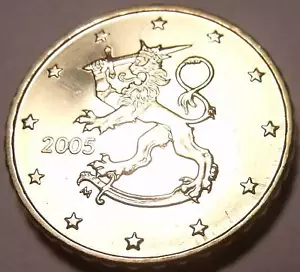 Gem Unc Finland 2005 10 Euro Cents~Standing Lion~Fantastic~Free Shipping - Picture 1 of 2