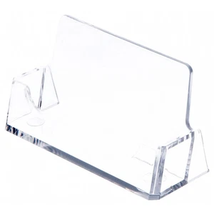 Plymor Clear Acrylic Standard Business Card Holder, 3.875" W x 1.375" D x 2" H - Picture 1 of 1