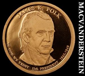 2009-S James K Polk Presidential Dollar-Choice Gem Proof No Reserve #KLB3523 - Bild 1 von 2
