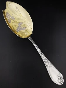 Puiforcat "IRIS" - 1 Servierlöffel massiv Silber Vermeil - Bild 1 von 8