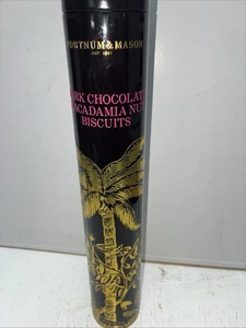 Lata de galletas Fortnum and Mason chocolate oscuro y nueces de macadamia-RARA - Imagen 1 de 9