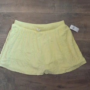 Old Navy Girls Yellow Lime Terry Play Skorts XL NEW 14/16 Sun Print - Picture 1 of 7