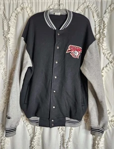 Vintage Buffalo Sabres Majestic Varsity Style NHL Snap Button Jacket RARE Sz XL - Picture 1 of 6