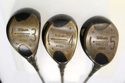 Vintage Wilson 1200 4300 Epoloc Face Fairway Wood Golf Clubs RH Stainless Shaft - Image 1 of 4
