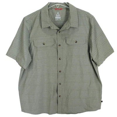 Gerry Button Down Shirt Mens Size XL Green Stripe Short Sleeve Hiking Outdoors - Image 1 of 4