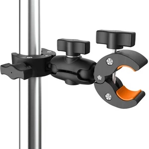 Super Double Clamp Camera Mount Umbrella Clamp, with 360° Magic Arm Double Ba... - Picture 1 of 7
