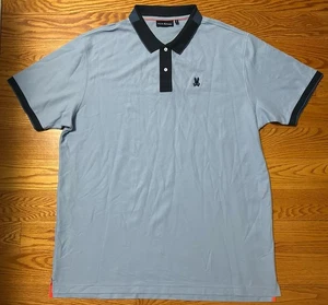 ¡NUEVO! Camisa Polo Para Hombres Psycho Bunny 100% Algodón Pima Piqué Azul 3XLT - Imagen 1 de 9