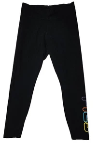 FILA  Ankle Black Leggings Cotton High Waist -Size M  Yoga Gym - Picture 1 of 10