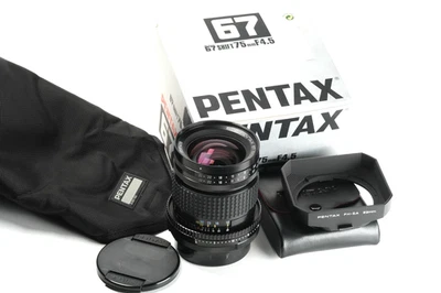 Asahi Pentax SMC Pentax 67 Shift 4,5/75 Nr. 8591415, OVP, Gegenlichtblend - Bild 1 von 4