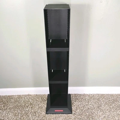 Laserline 50 CD Media Almacenamiento Torre Organizador Estante de Exhibición Soporte Negro 29" Alto Foto 1 de 4