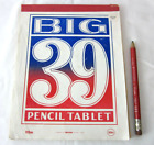 Vtg PEDIGREE by EMPIRE 583 oversized Red Pencil & Westab BIG 39 Pencil Tablet