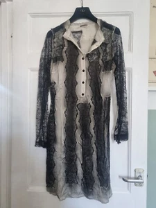 Bottega Veneta 90s Y2K Grey Silk Lace Dress Size 40IT - Picture 1 of 9