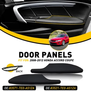 Panel de reposabrazos puerta delantera RH & LE para Honda Accord 2008-2012 cupé cuero negro - Imagen 1 de 6