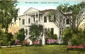 THE TABBY MANSION, BEAUFORT, SOUTH CAROLINA, VINTAGE POSTCARD - Bild 1 von 2