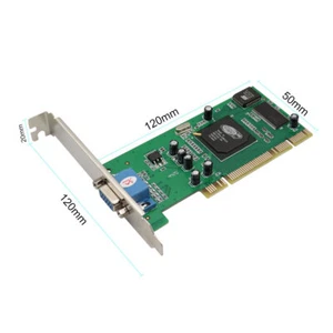 Computer PCI VGA Display Card ATI Rage 8MB Graphics Video Card GA Card Component - Picture 1 of 12