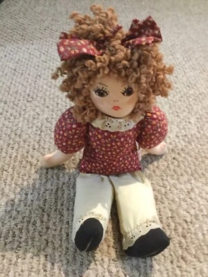 "Muñeca de trapo material Calico Critters vintage fondo ponderado 14""" Foto 1 de 4