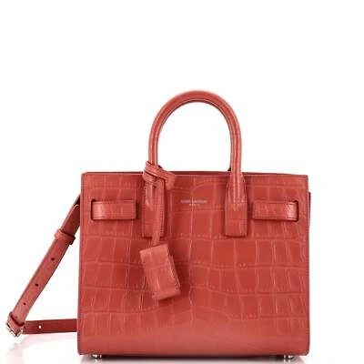Saint Laurent Sac de Jour NM Bag Crocodile Embossed Leather Nano - Image 1 of 4