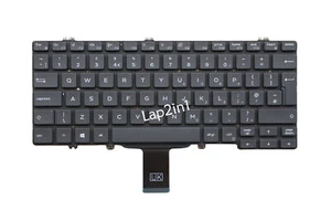 Genuine New Dell Latitude 7300 5310 5300 2-in-1 UK Keyboard Black D/PN 0456WY - Afbeelding 1 van 3