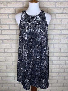 Adrienne Vittadini Sleeveless Burnout Velvet Shift/Trapeze Lined Dress Small - Picture 1 of 12